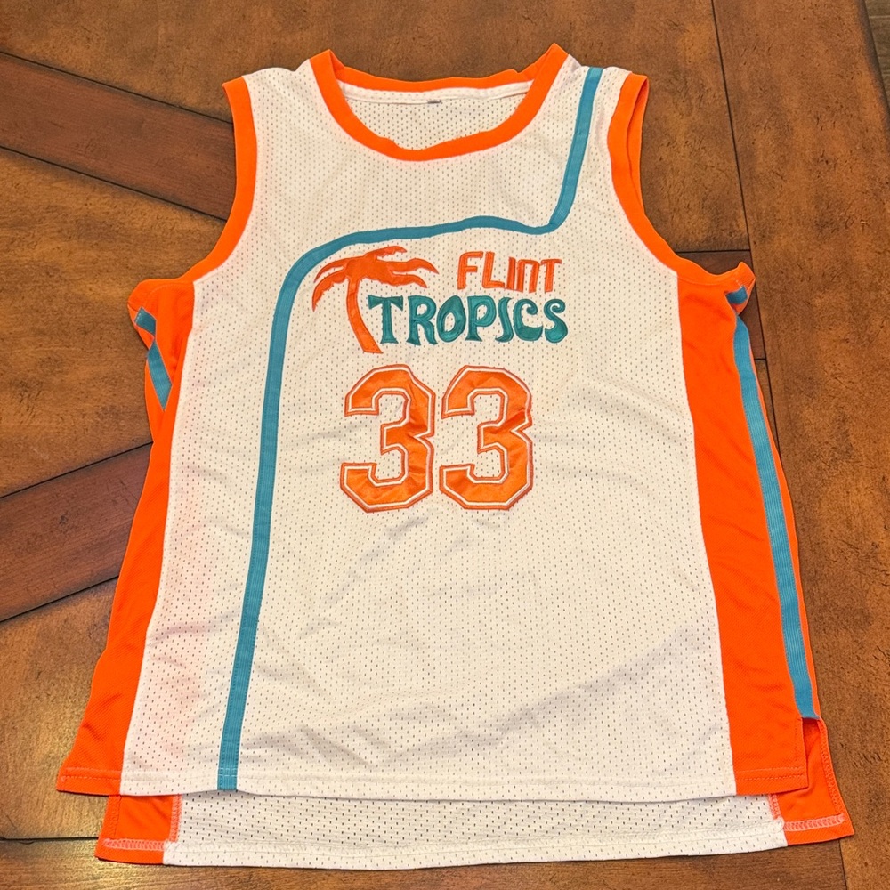 Men's Basketball Jersey - Orange and White